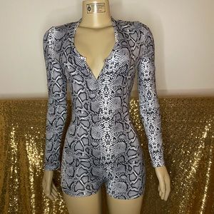 Snake skin print onesie